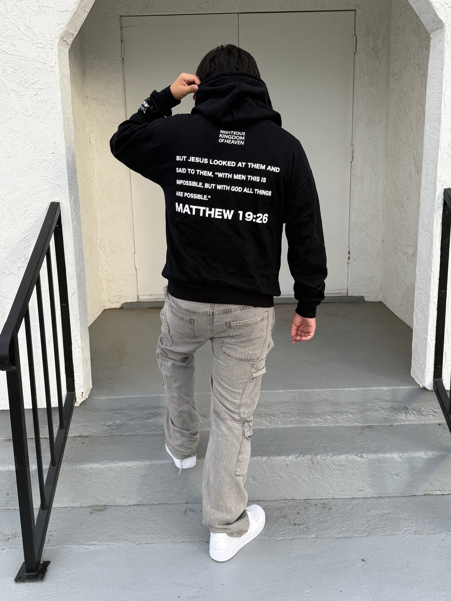RKH Matthew 19:26 Black Hoodie