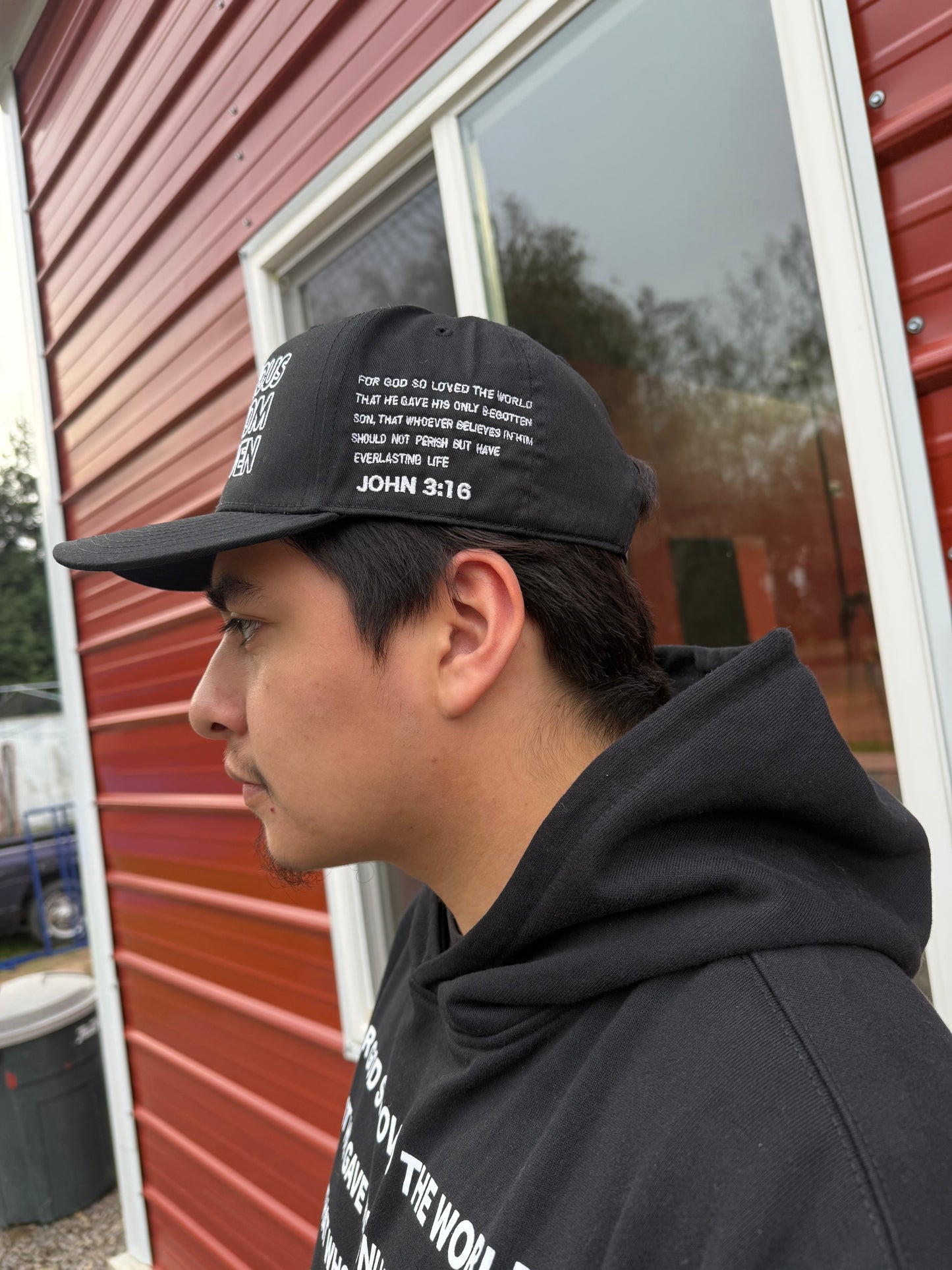 RKH John 3 16 Black Hat Embroidered