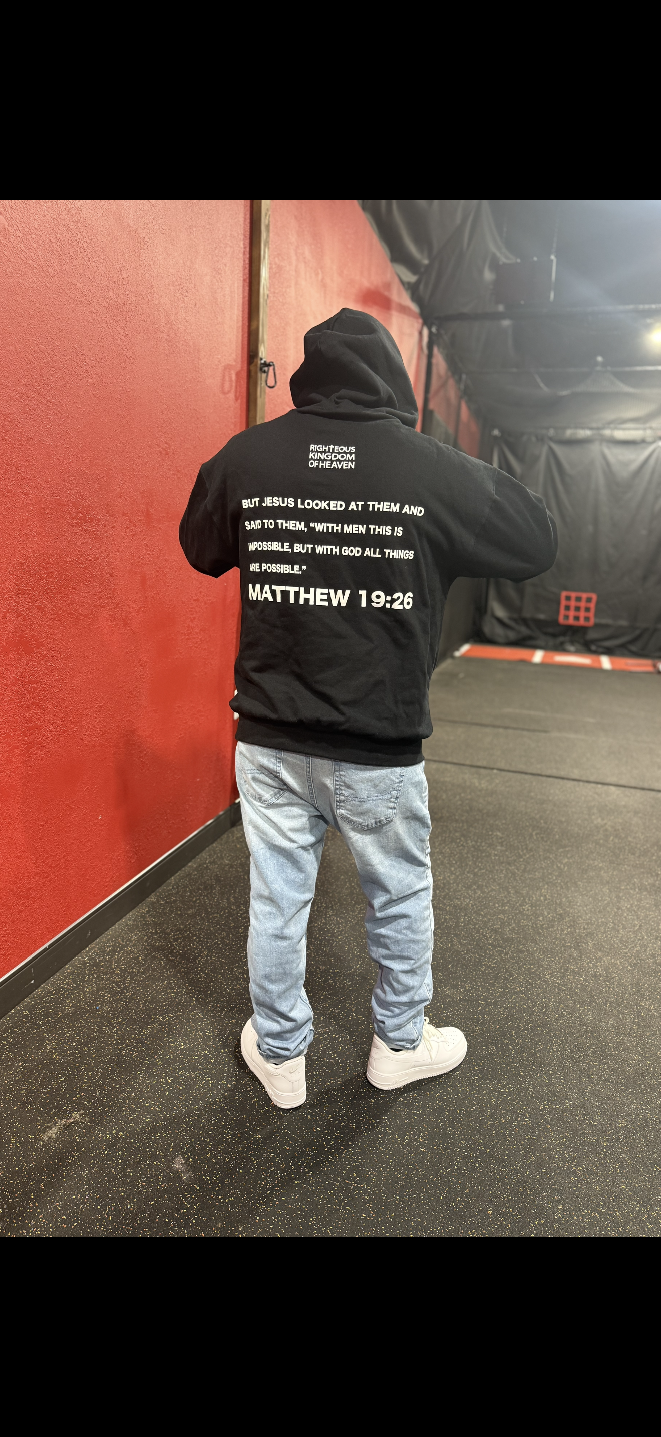 RKH Matthew 19:26 Black Hoodie
