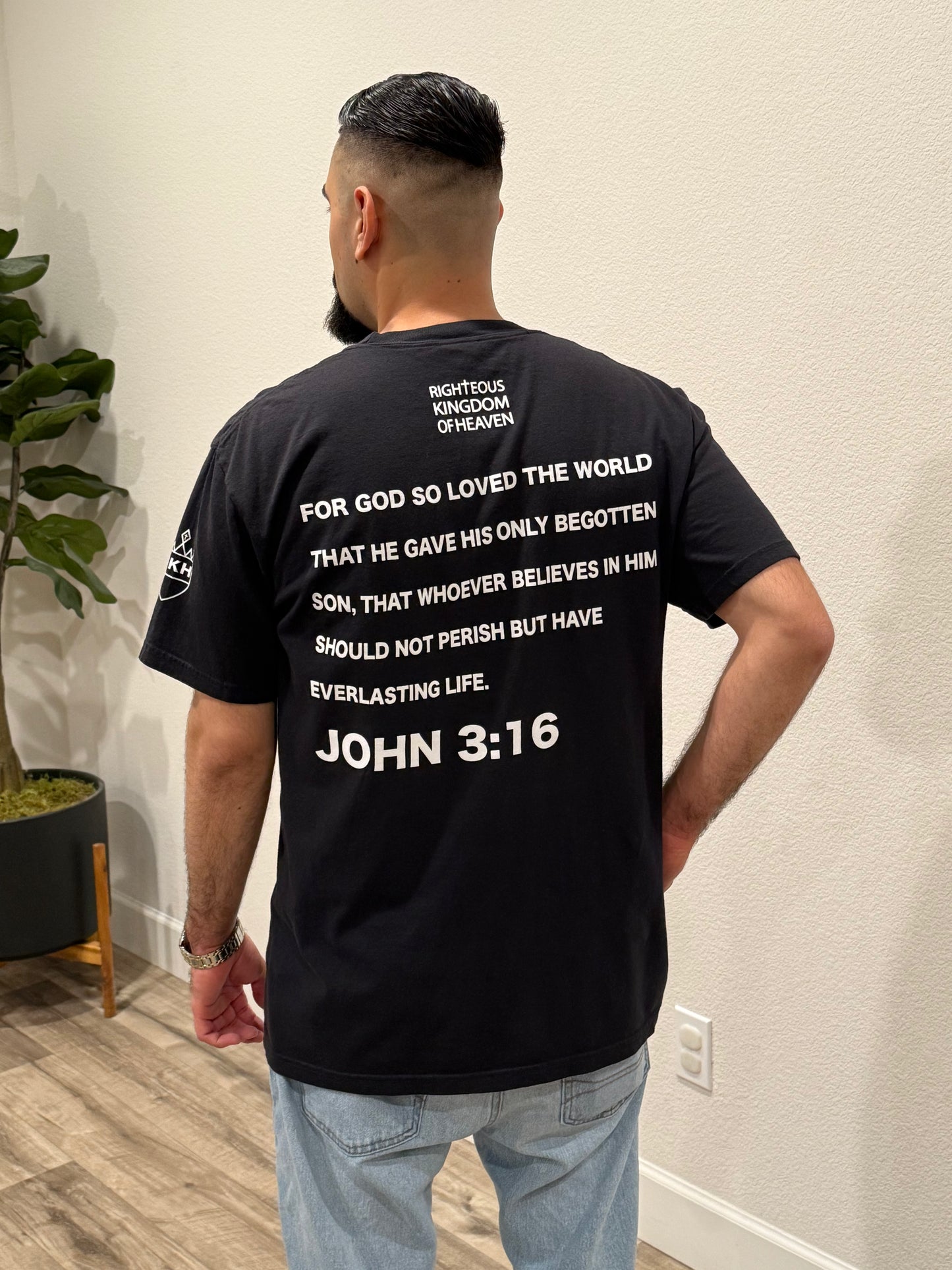 RKH John 3:16 Black T Shirt