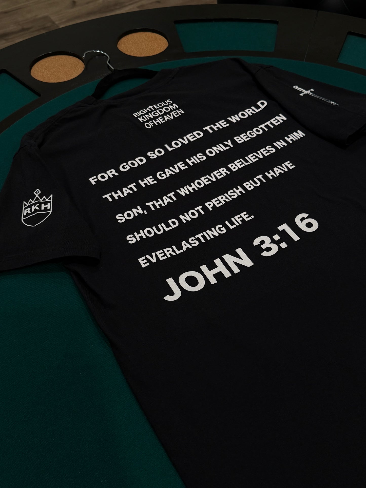 RKH John 3:16 Black T Shirt